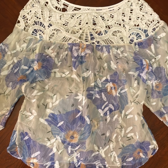 Anthropologie lace blouse- by VanessaVirginia size 4 - Picture 3 of 3
